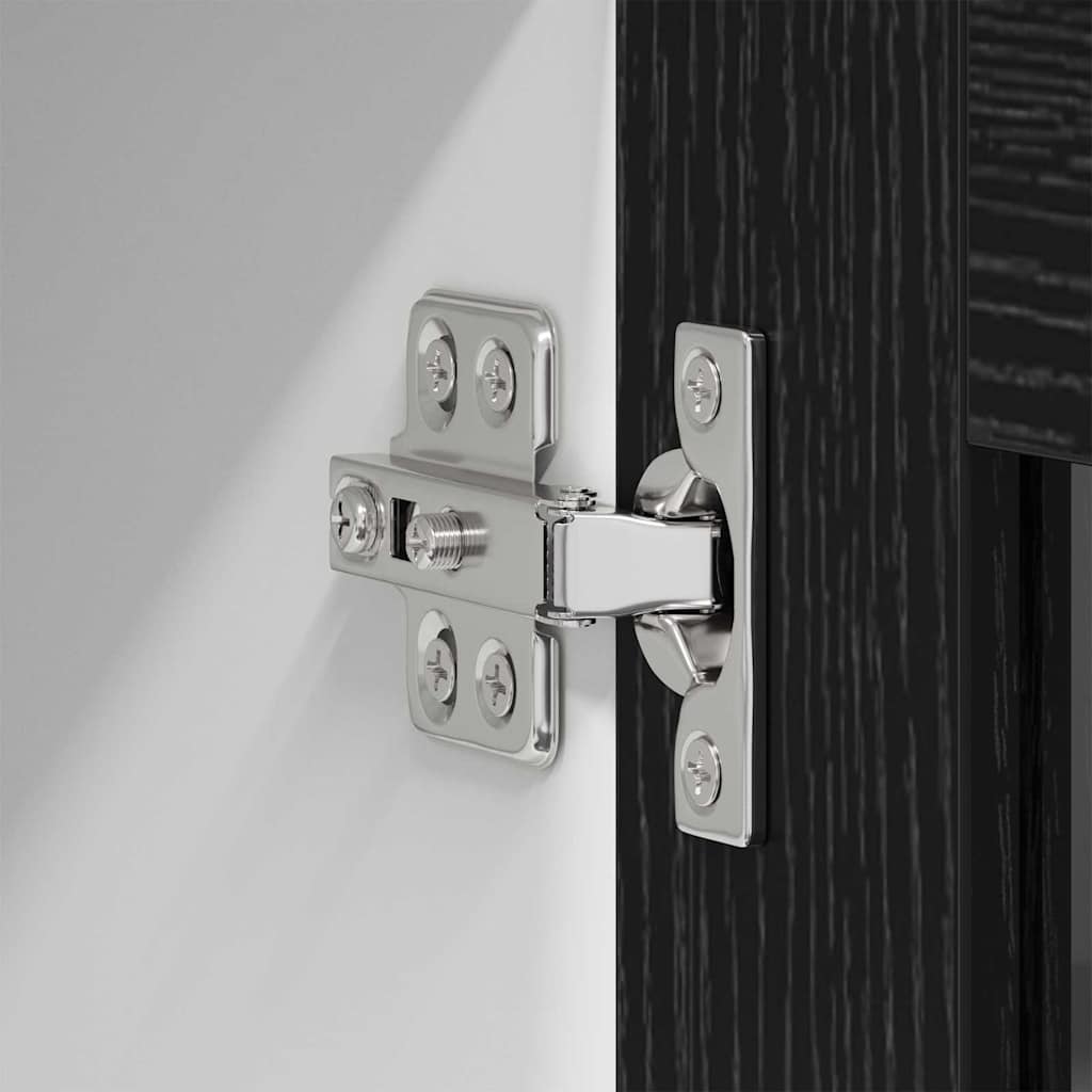 Hanging Cabinet with Shelf Riga 2 pcs Black Oak 40 x 31 x 80 cm